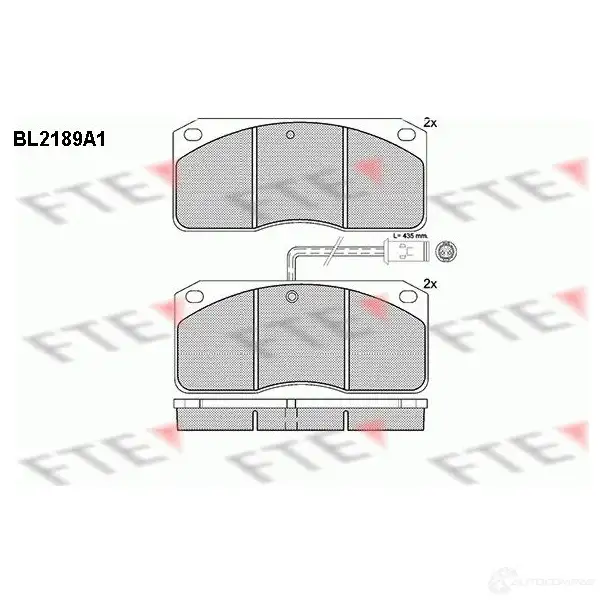 Тормозные колодки, комплект FTE 605309 2 1302 bl2189a1 29033