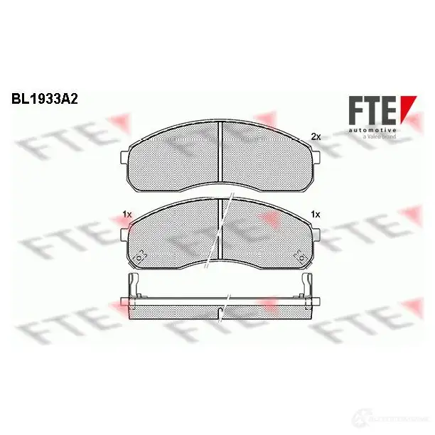 Тормозные колодки дисковые, комплект FTE BL1933A2 23650 605040 2364 9
