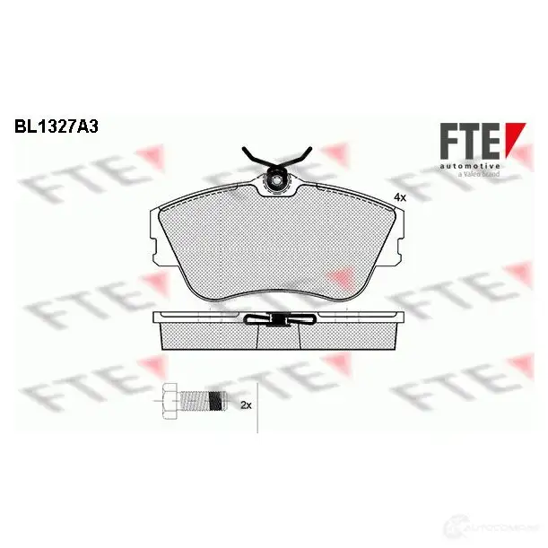 Тормозные колодки дисковые, комплект FTE 21479 BL1327A3 604381 21 478
