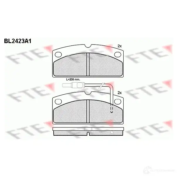 Тормозные колодки дисковые, комплект FTE 24735 605575 BL2423A1 2473 4