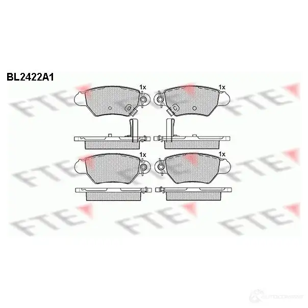 Тормозные колодки, комплект FTE 21992 219 91 bl2422a1 605573