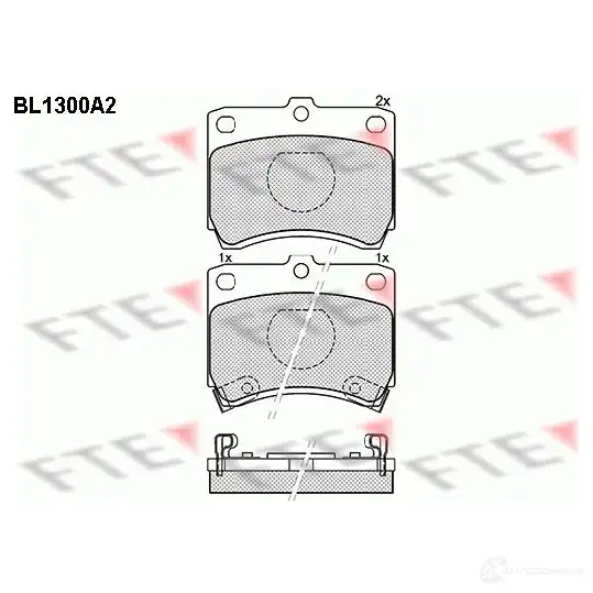 Тормозные колодки, комплект FTE bl1300a2 2135 5 604347 21356 изображение 0