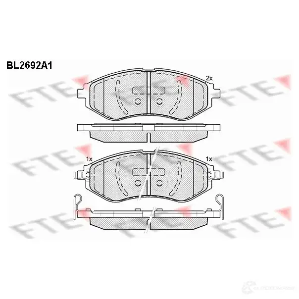 Тормозные колодки дисковые, комплект FTE 605878 23 974 25295 BL2692A1