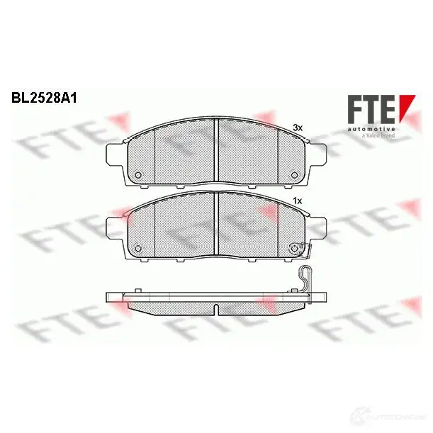 Тормозные колодки дисковые, комплект FTE 605692 24 529 BL2528A1 24530