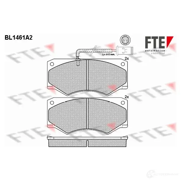 Тормозные колодки, комплект FTE 29012 604528 2 0465 bl1461a2 изображение 0