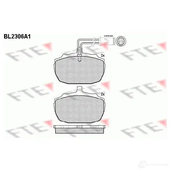 Тормозные колодки дисковые, комплект FTE 2057 7 605451 BL2306A1 20893