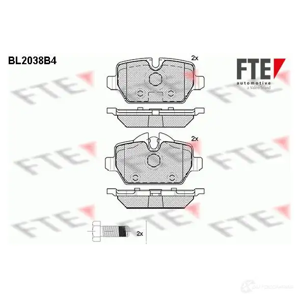 Тормозные колодки дисковые, комплект FTE BL2038B4 236 23 605168 23624 изображение 0
