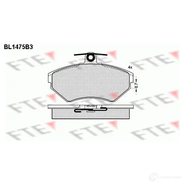 Тормозные колодки дисковые, комплект FTE 2 1944 604542 BL1475B3 21945 изображение 0