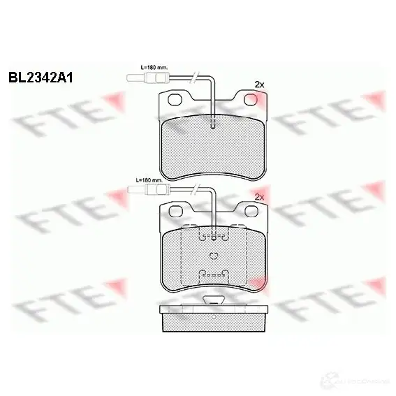Тормозные колодки дисковые, комплект FTE 21267 BL2342A1 2107 6 605487