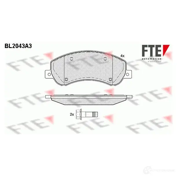 Тормозные колодки дисковые, комплект FTE 24 484 BL2043A3 D1555-8767 605173 изображение 0