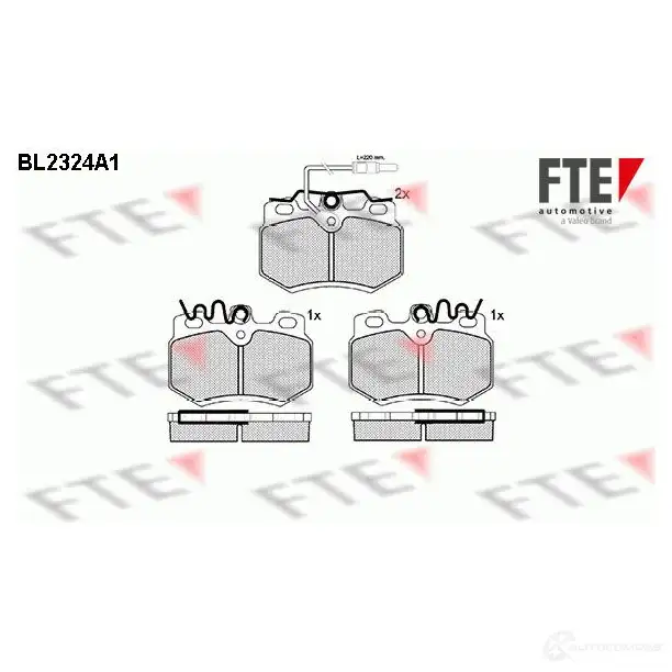 Тормозные колодки дисковые, комплект FTE 21017 605469 BL2324A1 21 014 изображение 0