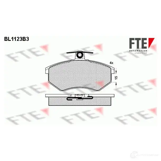 Тормозные колодки дисковые, комплект FTE BL1123B3 2 0669 604164 20778 изображение 0