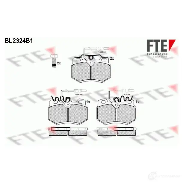 Тормозные колодки, комплект FTE bl2324b1 605470 2 1080 21081 изображение 0