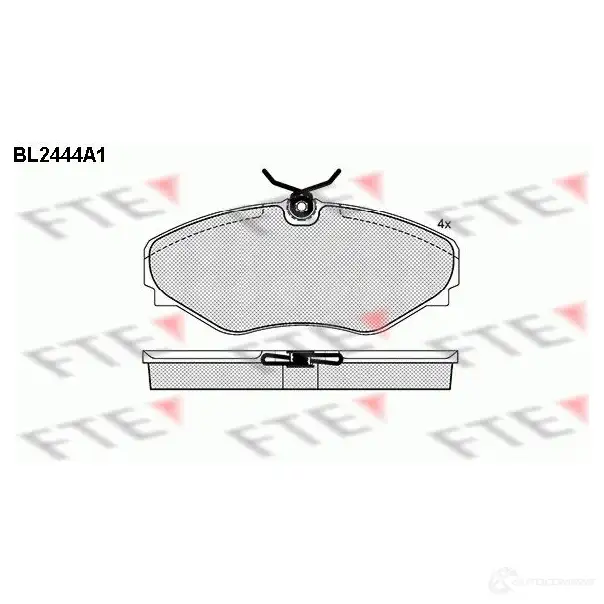 Тормозные колодки дисковые, комплект FTE 605600 KPDXV7P 2 4971 BL2444A1
