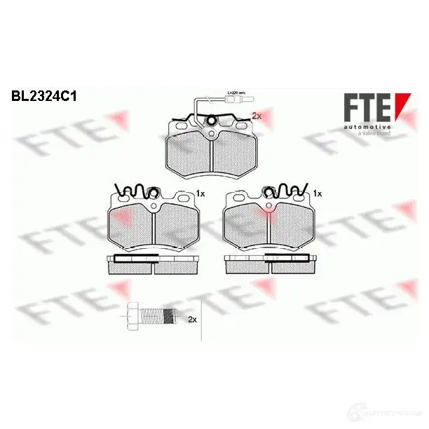 Тормозные колодки дисковые, комплект FTE 605471 2 1014 BL2324C1 21017 изображение 0