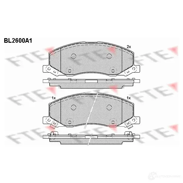 Тормозные колодки дисковые, комплект FTE BL2600A1 24419 2441 8 605777