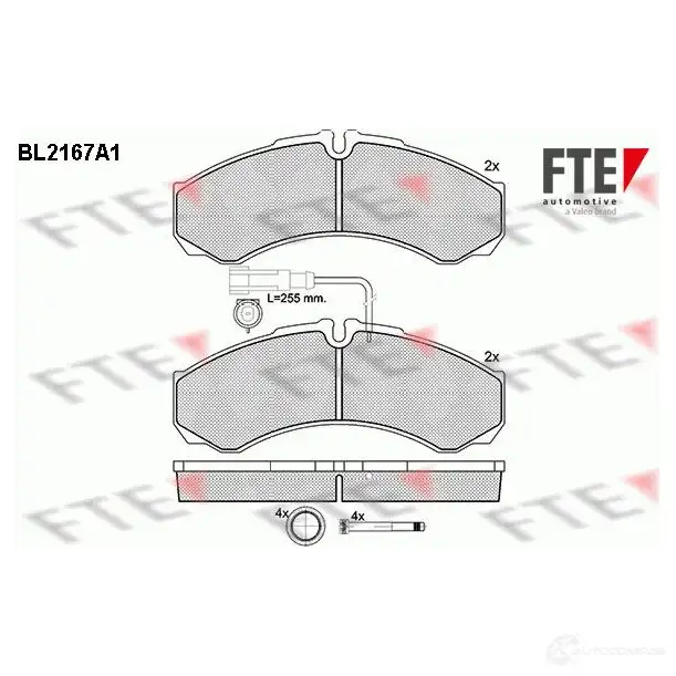 Тормозные колодки дисковые, комплект FTE 29260 BL2167A1 2912 1 605288