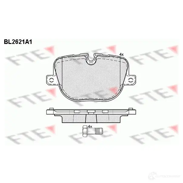Тормозные колодки дисковые, комплект FTE 605800 D1427-8544 BL2621A1 25 085