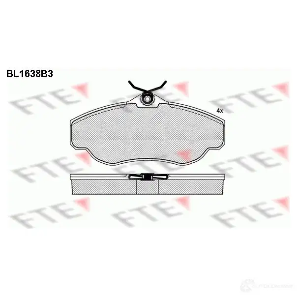Тормозные колодки дисковые, комплект FTE 23453 BL1638B3 604648 2345 2
