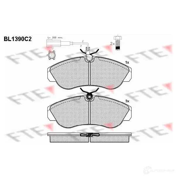 Тормозные колодки дисковые, комплект FTE 21 629 21799 BL1390C2 604460 изображение 0