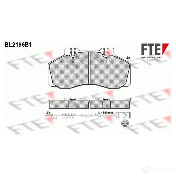 Тормозные колодки, комплект FTE 29 065 bl2196b1 MK2PM2 605317 изображение 0