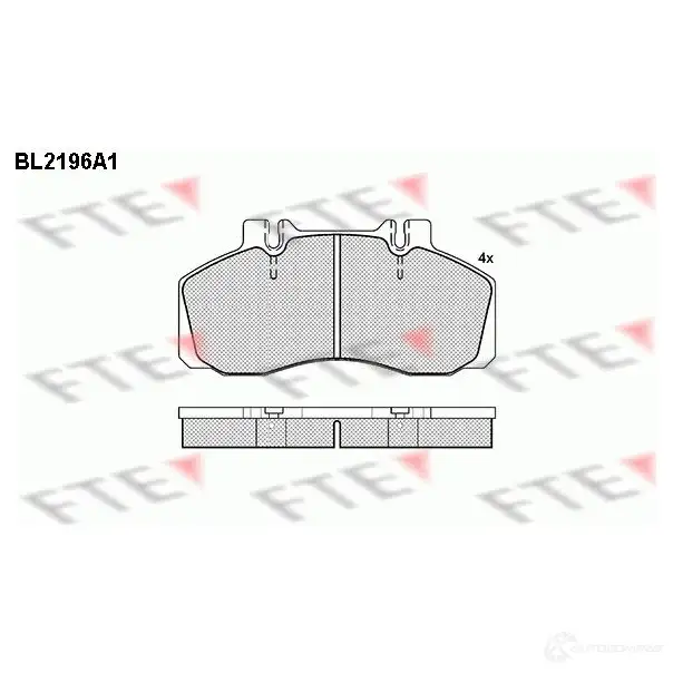 Тормозные колодки, комплект FTE 605316 2906 5 U8E4SC bl2196a1 изображение 0