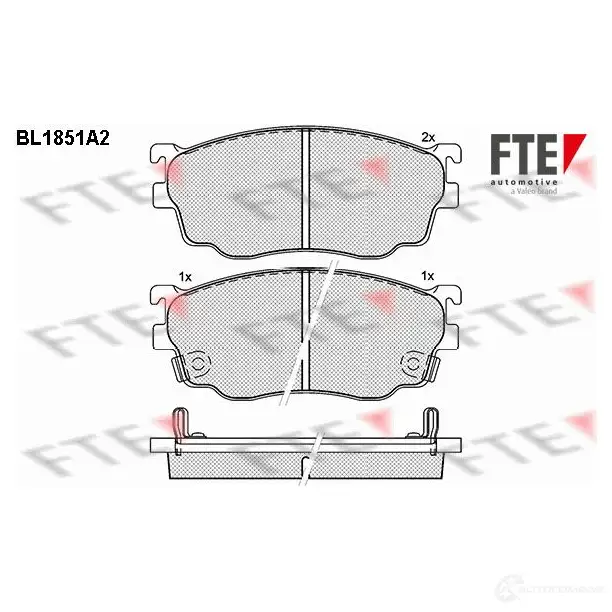 Тормозные колодки дисковые, комплект FTE 604925 BL1851A2 23778 23 777 изображение 0
