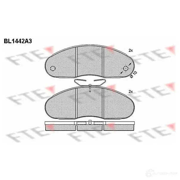 Тормозные колодки, комплект FTE 29947 604510 29 706 bl1442a3 изображение 0