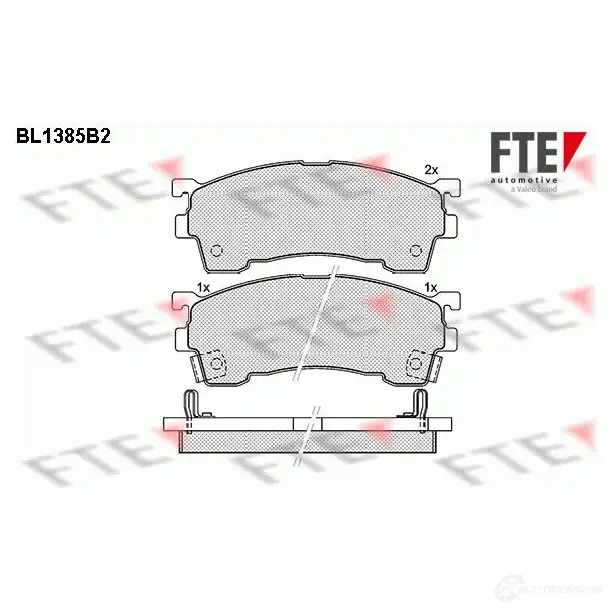 Тормозные колодки дисковые, комплект FTE 604452 21755 BL1385B2 2 1754