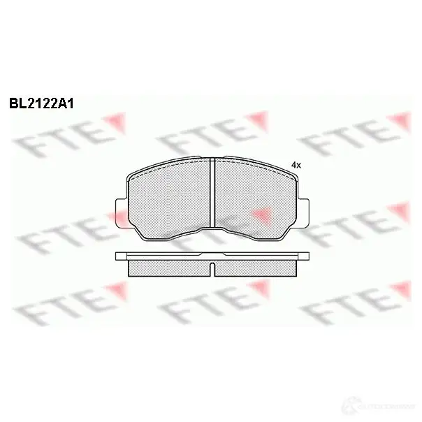 Тормозные колодки, комплект FTE 605245 bl2122a1 2004 7 21109