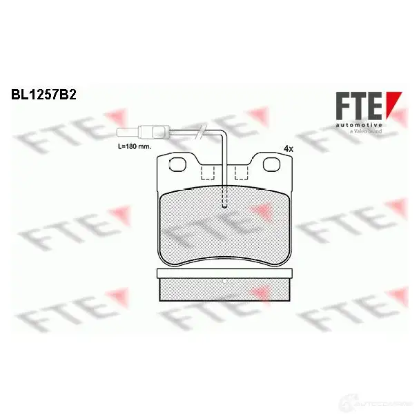 Тормозные колодки, комплект FTE 21191 bl1257b2 604300 202 03