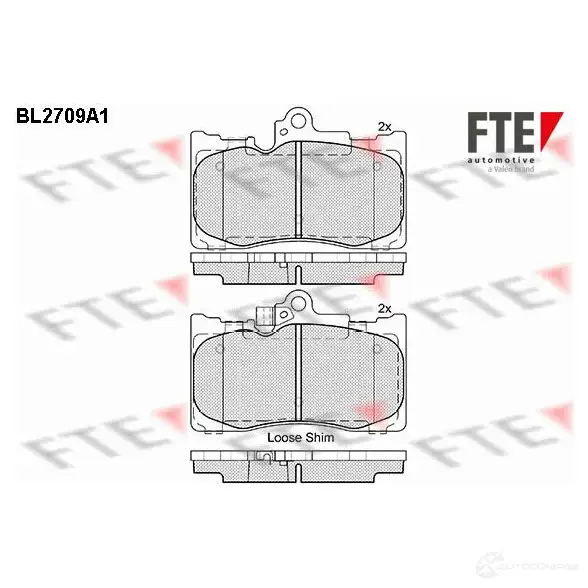 Тормозные колодки дисковые, комплект FTE 2 0325 24396 605897 BL2709A1 изображение 0