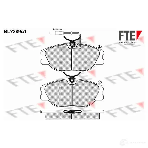 Тормозные колодки, комплект FTE 21686 bl2389a1 605539 2 1147 изображение 0