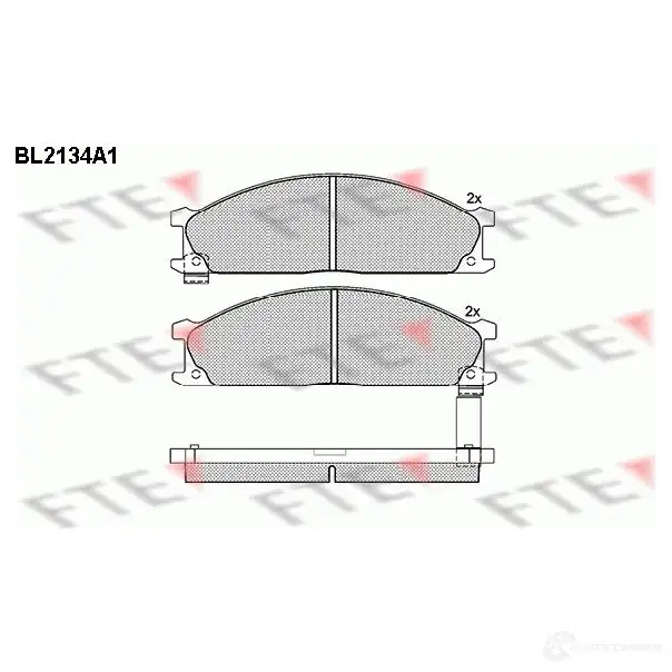 Тормозные колодки, комплект FTE 21349 bl2134a1 2 1348 605256 изображение 0
