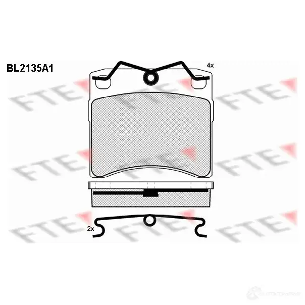 Тормозные колодки дисковые, комплект FTE 605257 2 0195 20652 BL2135A1 изображение 0
