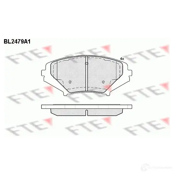Тормозные колодки, комплект FTE bl2479a1 24 042 D1009-7913 605639