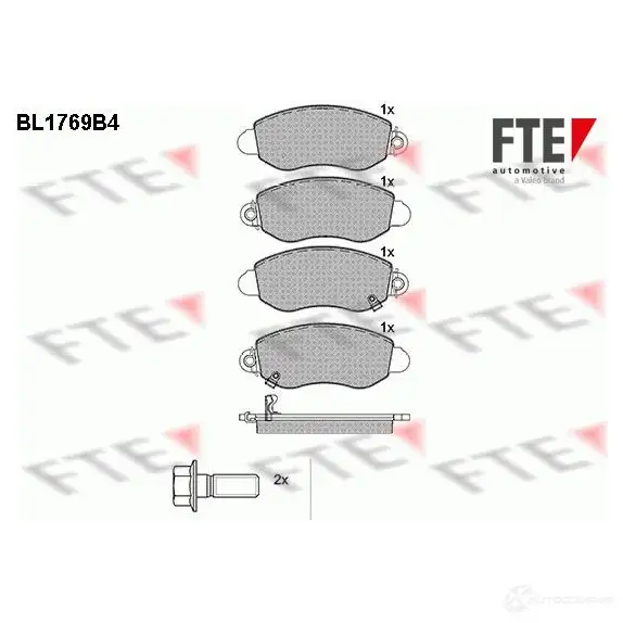 Тормозные колодки дисковые, комплект FTE 23578 BL1769B4 2357 7 604822