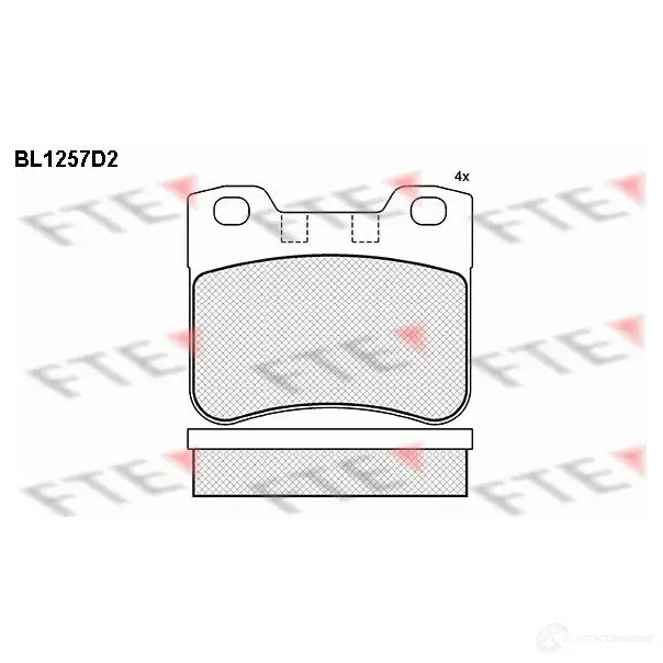 Тормозные колодки дисковые, комплект FTE 2185 7 604302 6HLZRIN BL1257D2