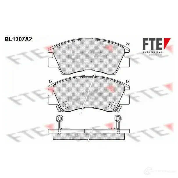 Тормозные колодки дисковые, комплект FTE 21374 2137 3 604354 BL1307A2