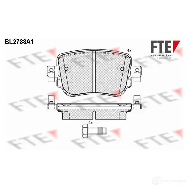 Тормозные колодки дисковые, комплект FTE BL2788A1 25110 2510 9 605985 изображение 0