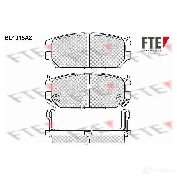 Тормозные колодки, комплект FTE 23 373 bl1915a2 23374 605018 изображение 0