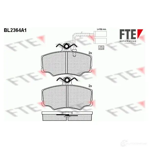 Тормозные колодки, комплект FTE 2 1269 605508 bl2364a1 21270