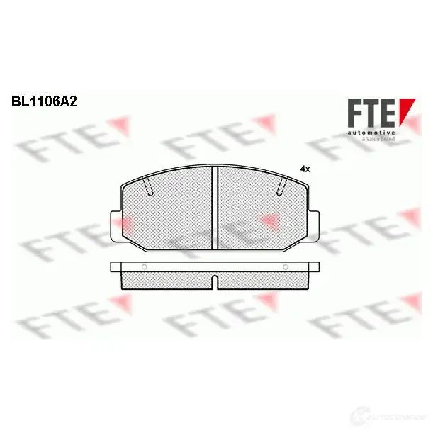 Тормозные колодки, комплект FTE D178-7105 bl1106a2 20 599 604145 изображение 0