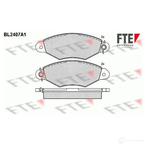 Тормозные колодки, комплект FTE 21979 605557 2 1978 bl2407a1