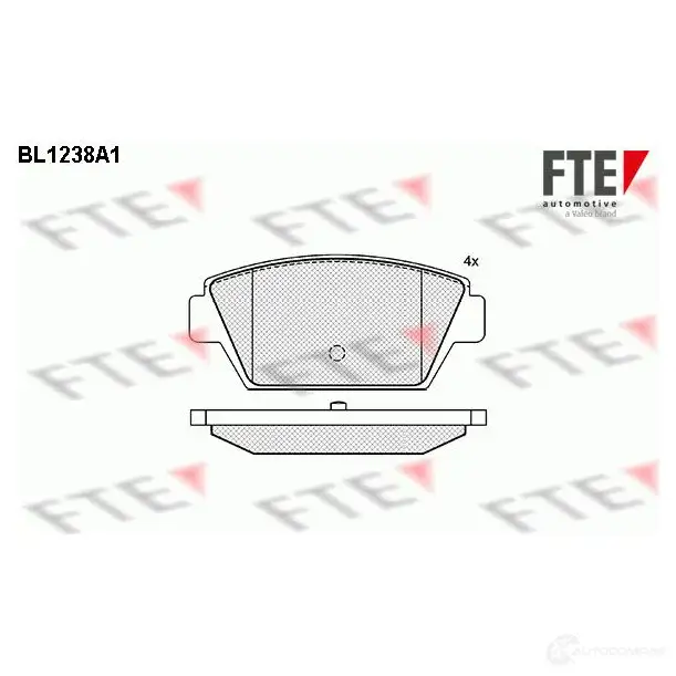 Тормозные колодки, комплект FTE 604275 2112 5 bl1238a1 D329-7225