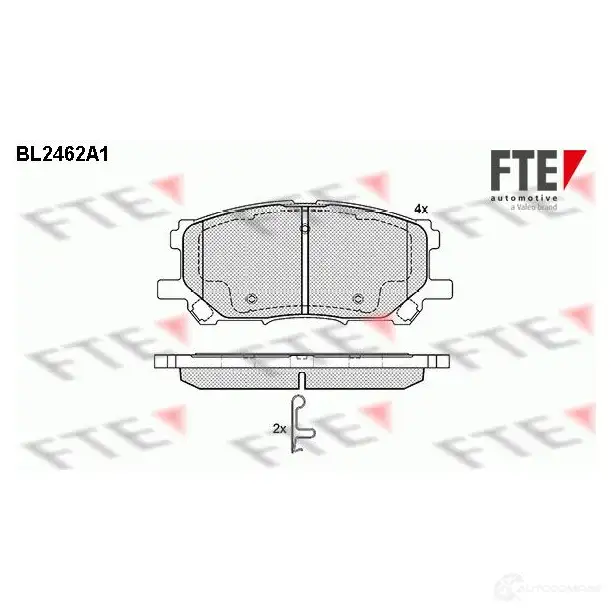 Тормозные колодки дисковые, комплект FTE 23989 605620 237 34 BL2462A1 изображение 0