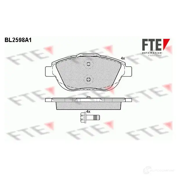 Тормозные колодки дисковые, комплект FTE BL2598A1 605774 248 83 OP347V