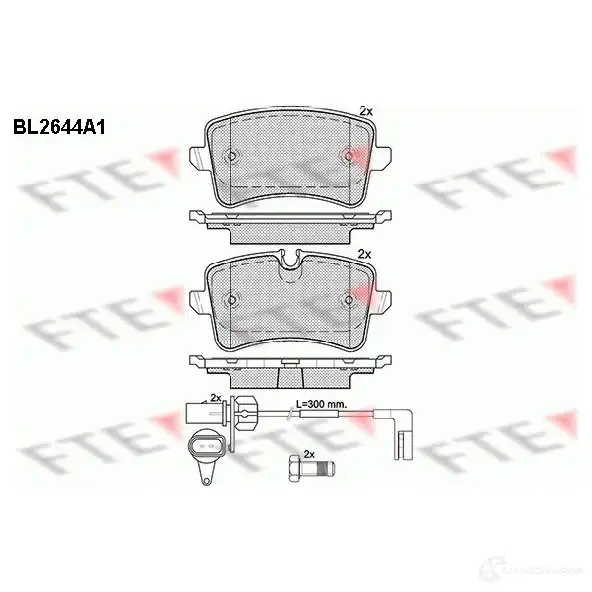 Тормозные колодки дисковые, комплект FTE 605825 BL2644A1 2 4606 25214 изображение 0