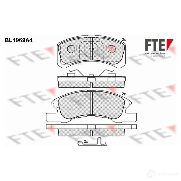 Тормозные колодки дисковые, комплект FTE BL1969A4 24230 605094 2422 9