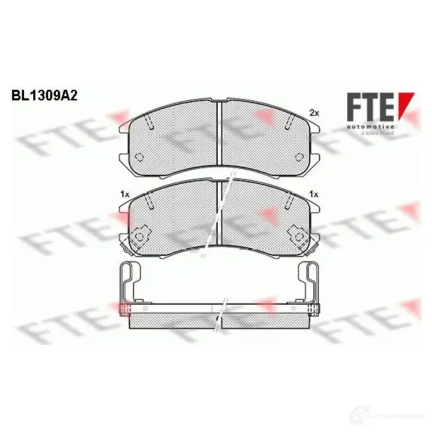 Тормозные колодки, комплект FTE 21379 bl1309a2 604356 2137 8